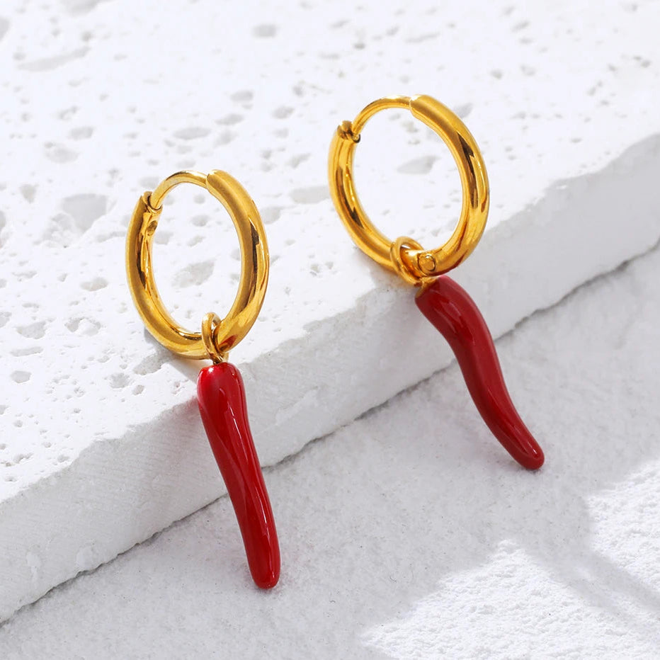 Pendientes 18k - Pimienta