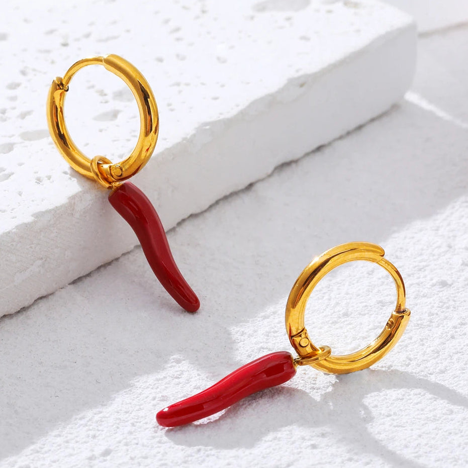Pendientes 18k - Pimienta