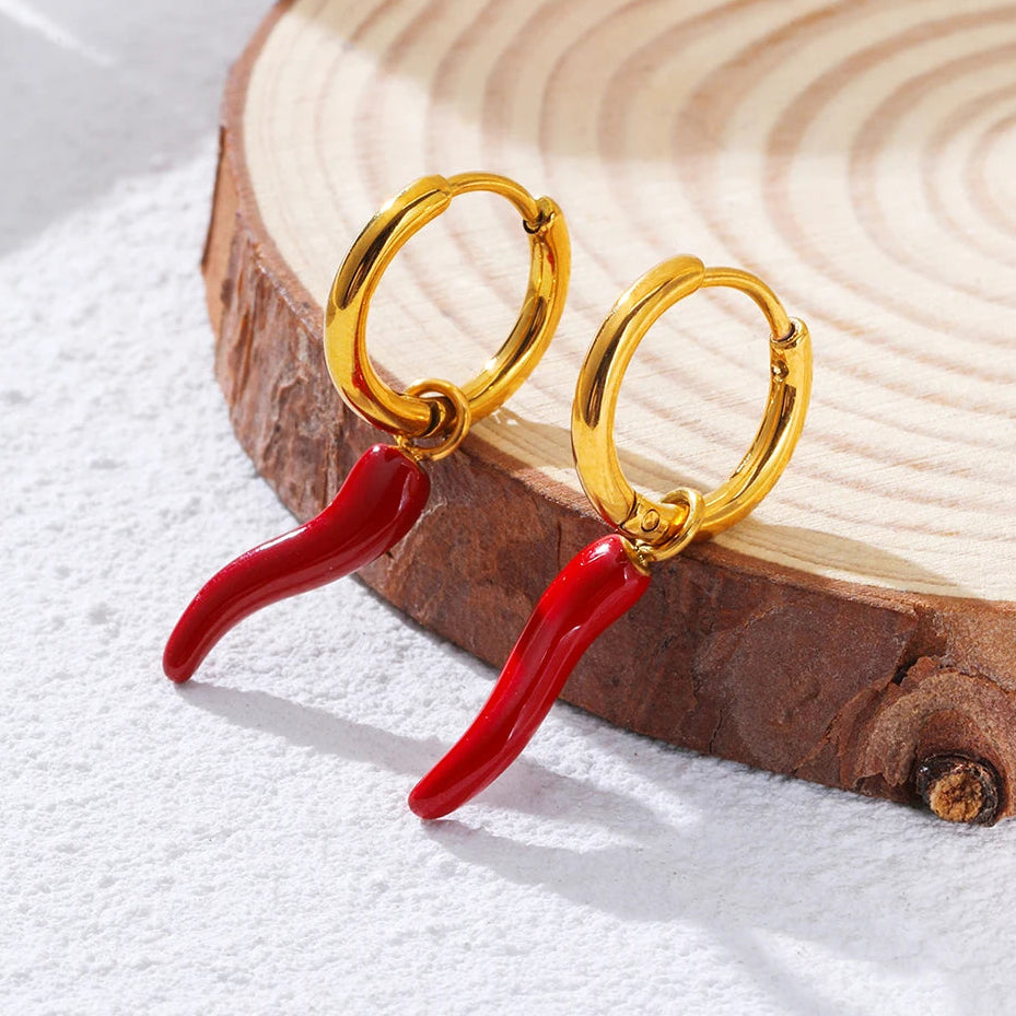 Pendientes 18k - Pimienta