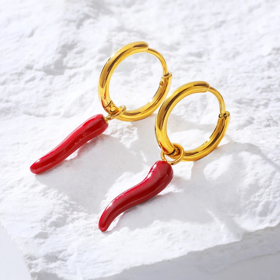Pendientes 18k - Pimienta